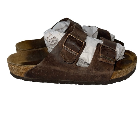 Birkenstock Other - Birkenstock Men’s Sandal 11.5/12 Brown Leather “Arizona” Slip On Buckle Close